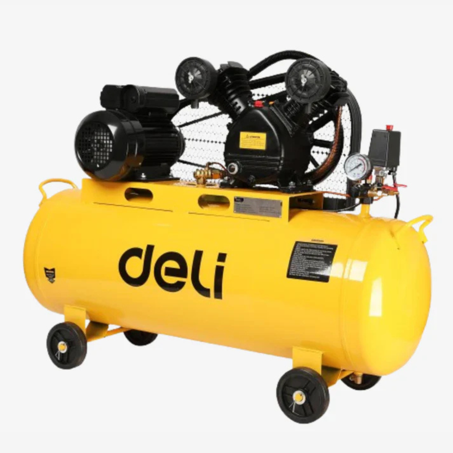 Compresseur d'air DELI 2200W – 100L/220V – Puissance élevée et grande capacité