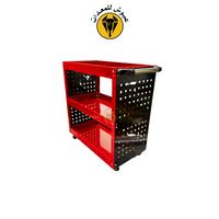 Chariot à roulettes mécanique à 3 niveaux avec rangement pour outils AH002