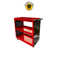 Chariot à roulettes mécanique à 3 niveaux avec rangement pour outils AH002
