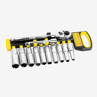 Coffret Clé à Cliquet BOSI 1/2" avec Douilles Longues CR-V – Ensemble Professionnel de 12 Pièces
