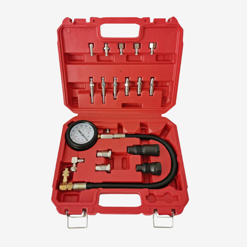 Testeur de Compression Professionnel 0–70 Bar – Kit Diesel et Essence, 21 Pièces