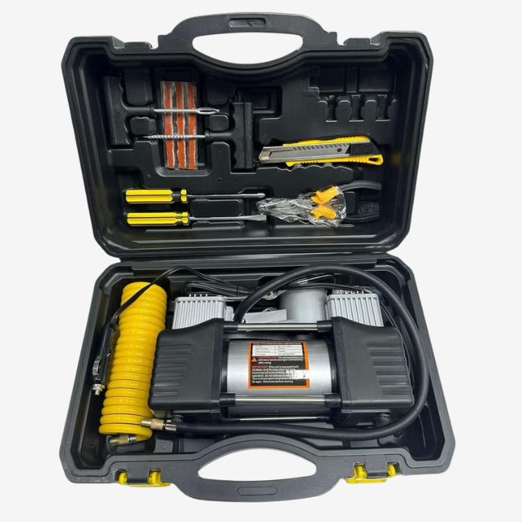 Compresseur d’Air Portable 12V – Kit Complet avec Coffret de Transport