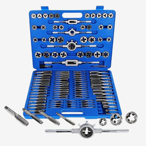 Coffret Tarauds et Filières SAE – 110 Pièces, Kit Complet pour le Filetage des Boulons et Tuyaux