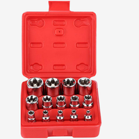 Ensemble de douilles Torx E – 14 pièces (E4 à E24) – Tailles 1/4, 3/8 et 1/2 – Référence YZ4119