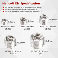 Kit Réparation Filetage Helicoil 131 pièces – M5 à M12 – Ensemble Complet