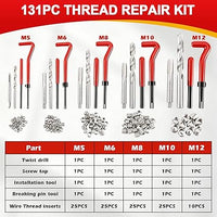 Kit Réparation Filetage Helicoil 131 pièces – M5 à M12 – Ensemble Complet