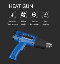 Pistolet à Air Chaud 2000 W – 2 Vitesses et plage 60–600°C – Modèle KSL-34-76, Chauffage Puissant et Précis