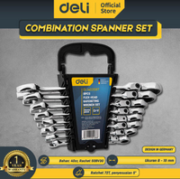 Kit de 8 clés mixtes à cliquet pliables DL140208T