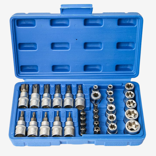 Coffret Douilles Torx 34 Pièces – E4 à E20 et T10 à T60