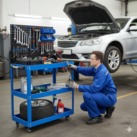 Chariot à outils en métal à 3 niveaux AH003 – robuste et pratique