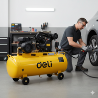Compresseur d'air DELI 2200W – 100L/220V – Puissance élevée et grande capacité