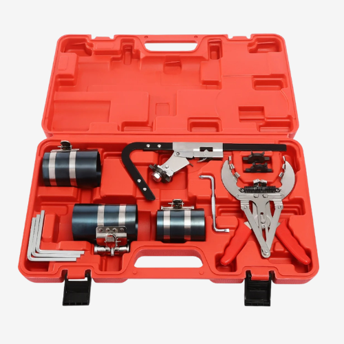 Kit d'Outils pour Segments de Piston 50–100 mm – Ensemble Complet avec Compresseur, Pince et Nettoyeur de Gorges