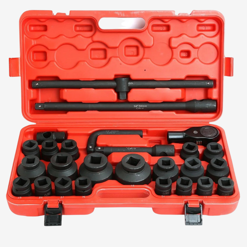 Coffret cliquet poids lourds – 27 pièces, kit pro robuste