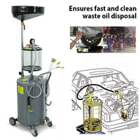 Bac de Récupération d’Huile Usagée 80 L – Réservoir de Vidange Mobile pour Garage et Atelier